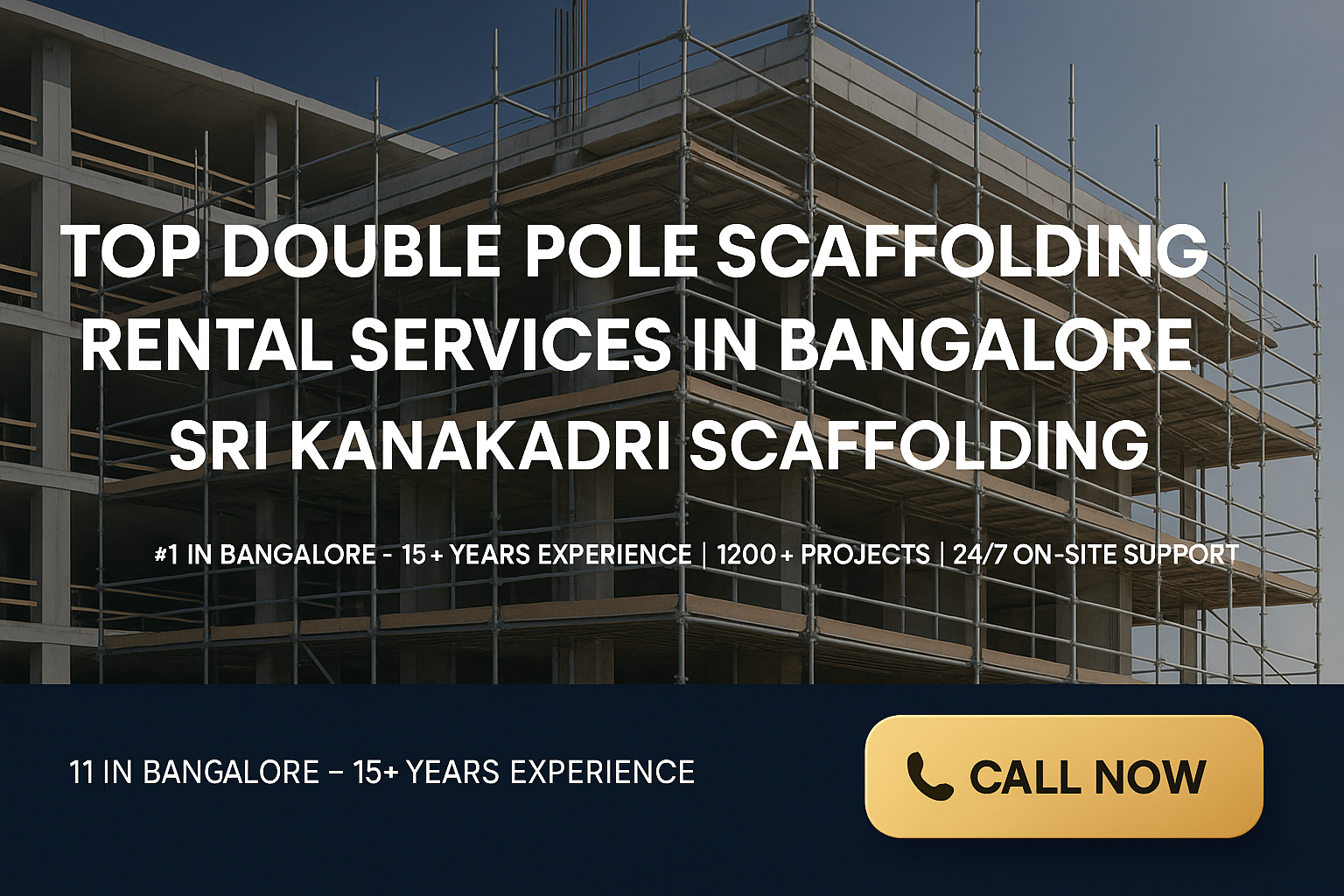 double pole scaffolding rental services in Bangalore