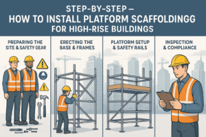 Installation Process of Platform Scaffolding for High-Rise Buildings
