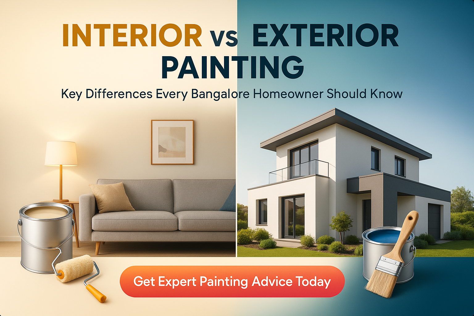 Interior vs Exterior Painting