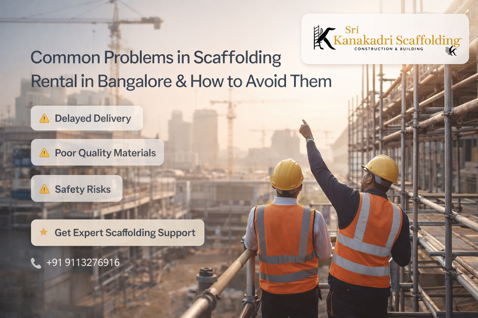 Common problems in scaffolding rental in Bangalore